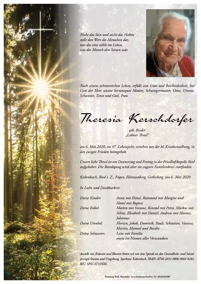 Parte von Theresia Kerschdorfer